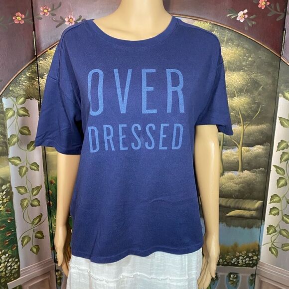 Oversized Tee Old Navy Medium Navy Blue - Picture 1 of 4